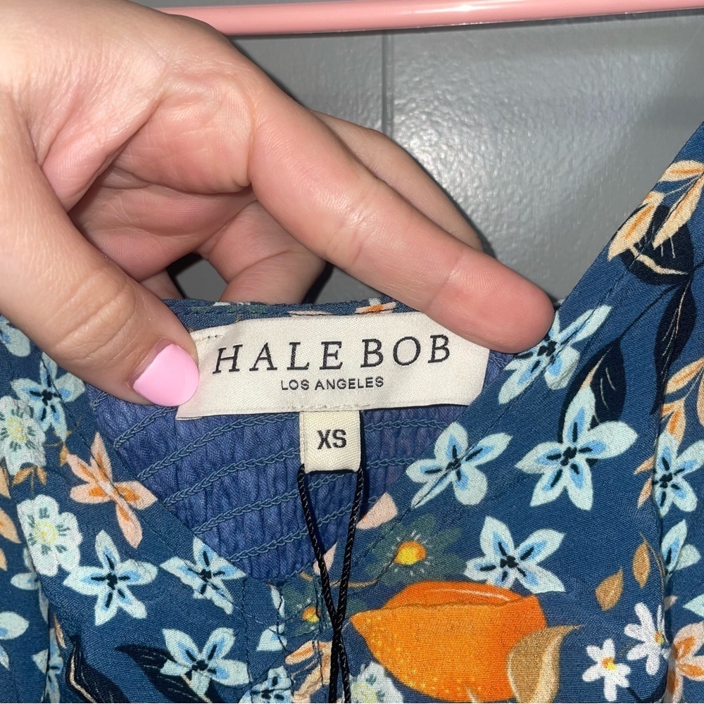 Hale Bob Long Sleeve Floral and Oranges Maxi Dress XS NWT - Picture 4 of 8